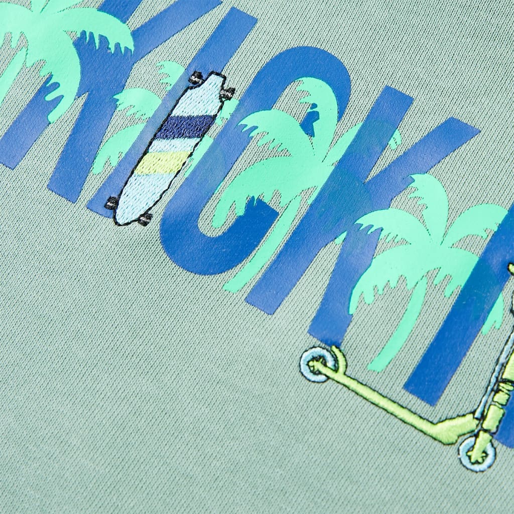 Sweatshirt para criança azul-suave mesclado 140