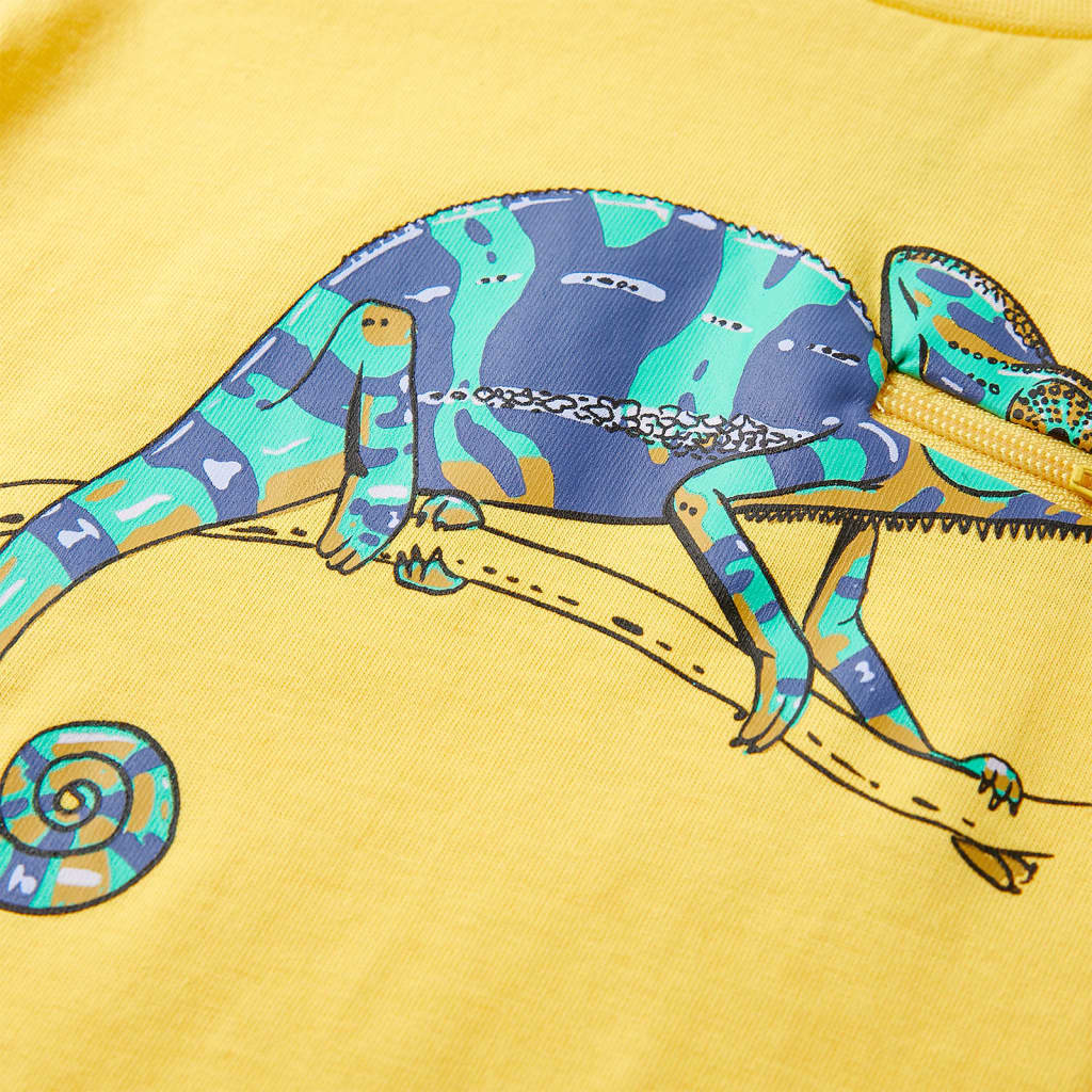 T-shirt de manga curta para criança azul-claro 140