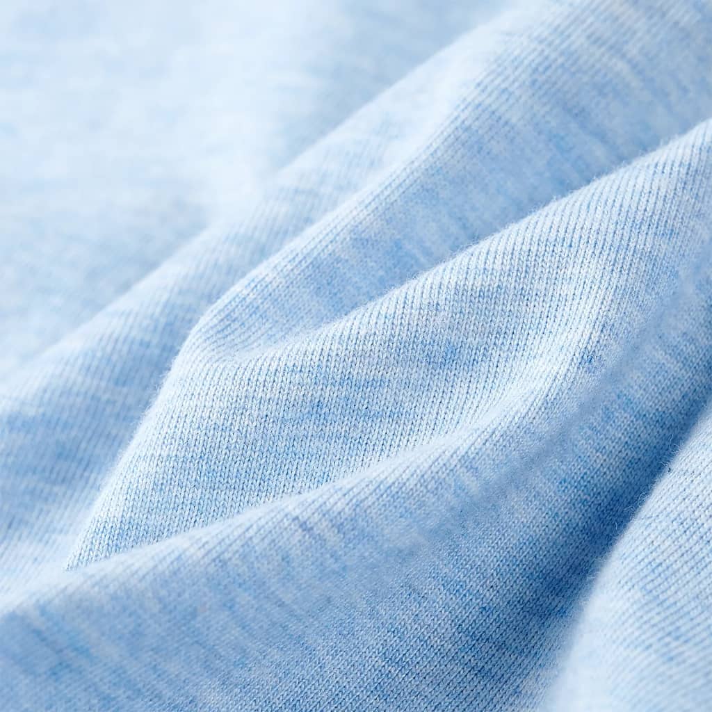 T-shirt para criança azul-suave mesclado 140