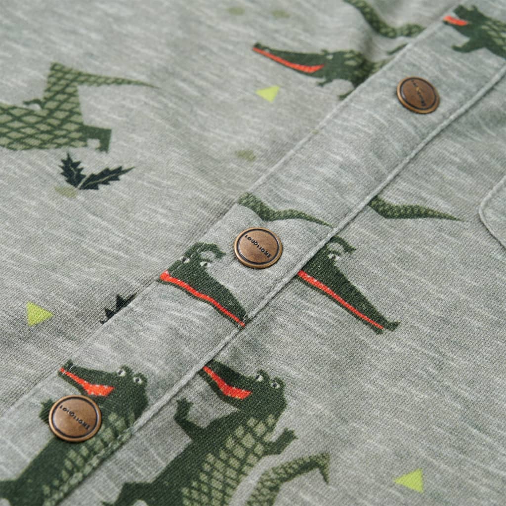 Camisa para criança cor caqui-claro mesclado 116