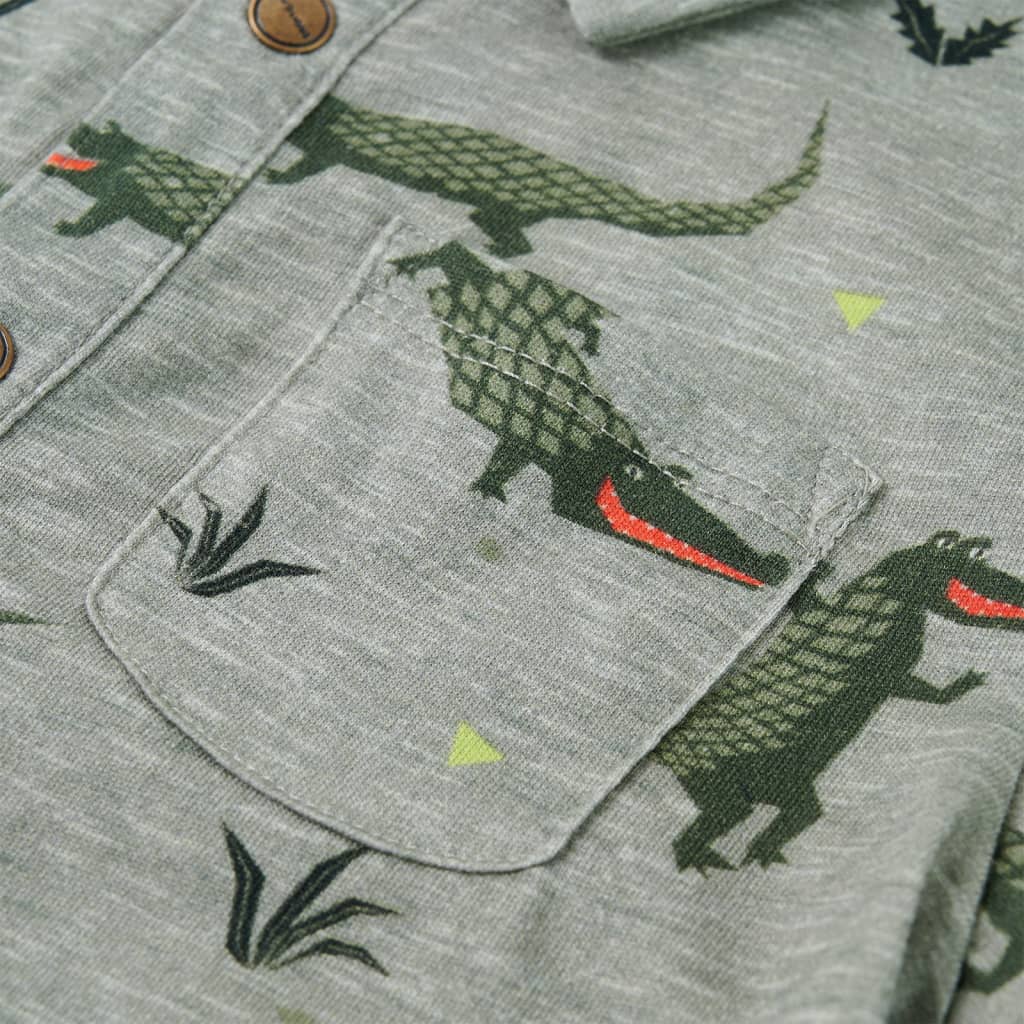 Camisa para criança cor caqui-claro mesclado 116