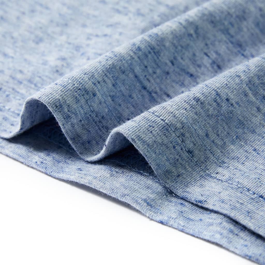 T-shirt de manga curta para criança ciano 140