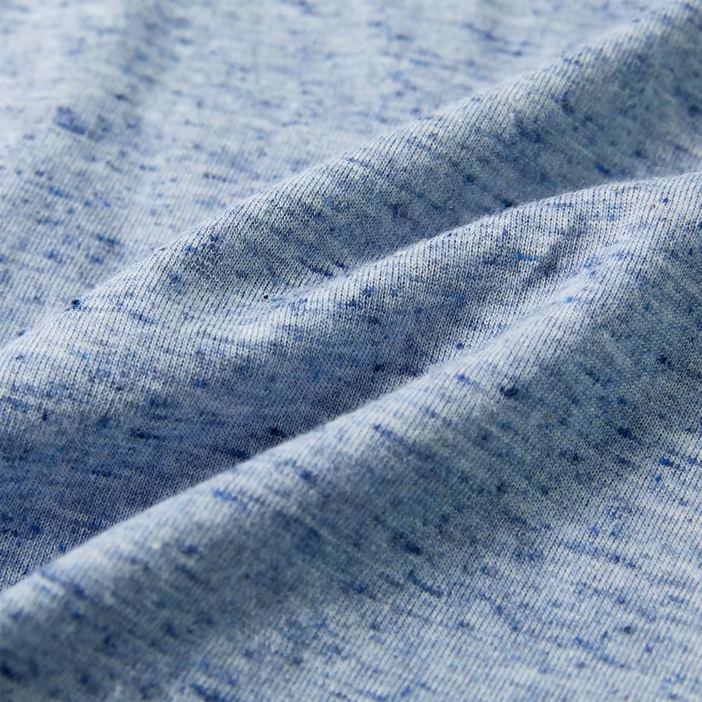 T-shirt de manga curta para criança ciano 140