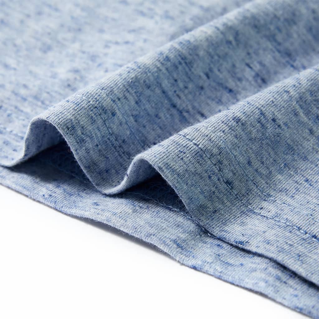 T-shirt de manga curta para criança ciano 140