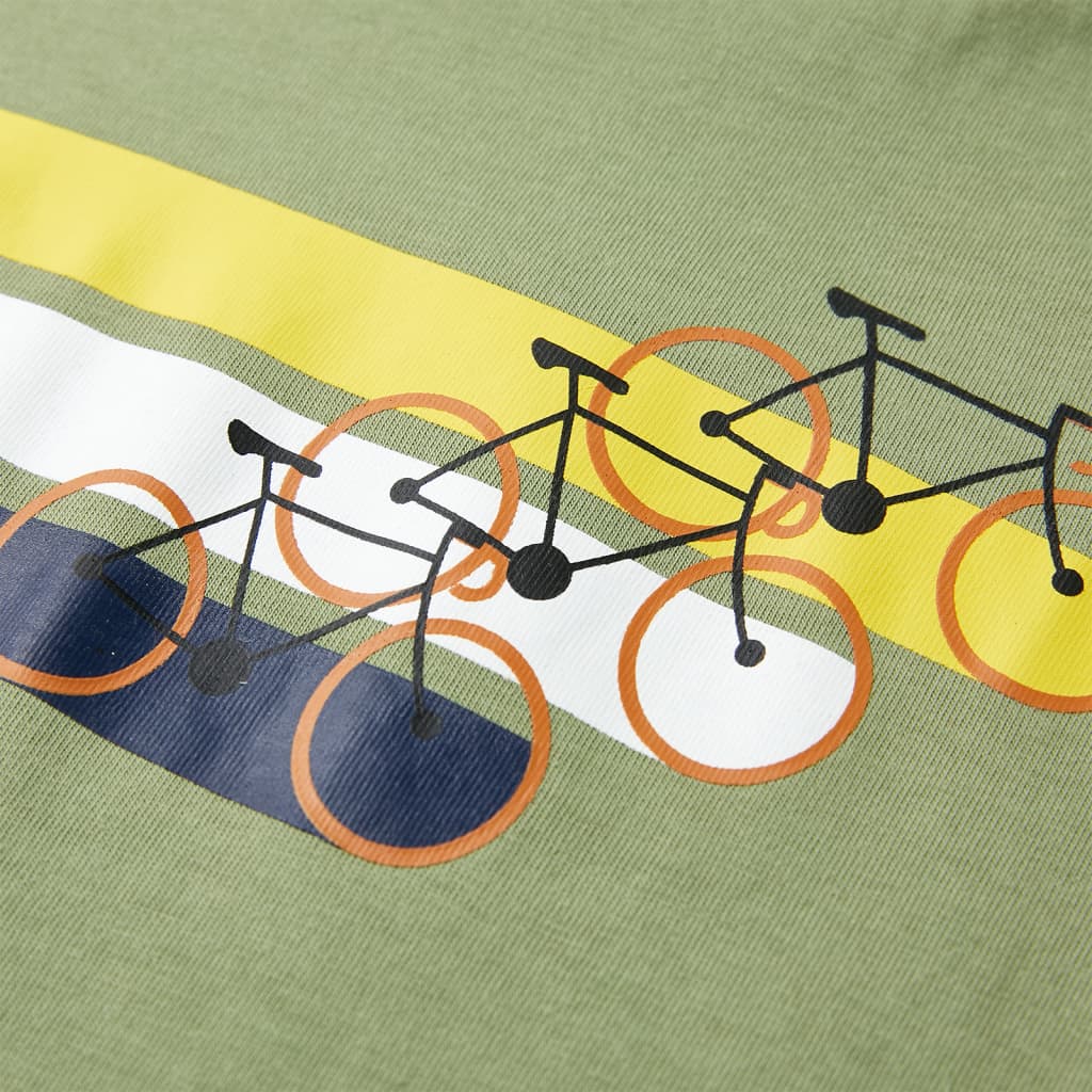 T-shirt de manga curta para criança ciano 140