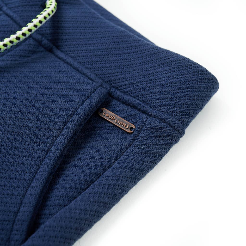 Calções de criança com cordão azul-escuro 92