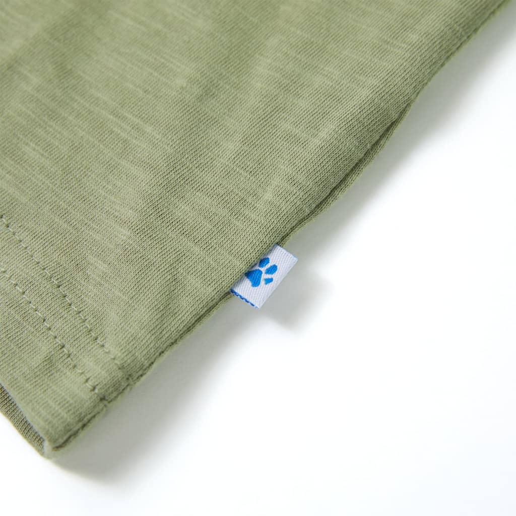 T-shirt de manga curta para criança azul-escuro 116