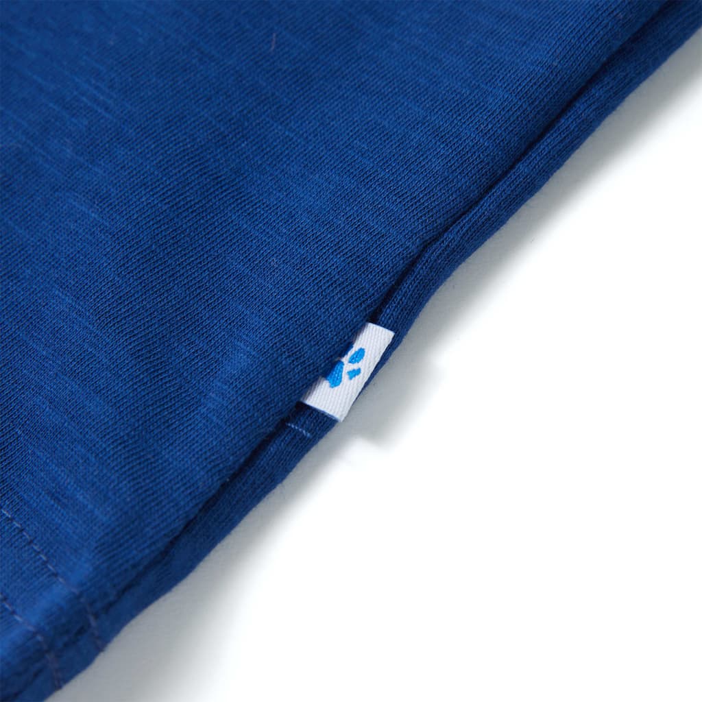 T-shirt de manga curta para criança azul-escuro 116