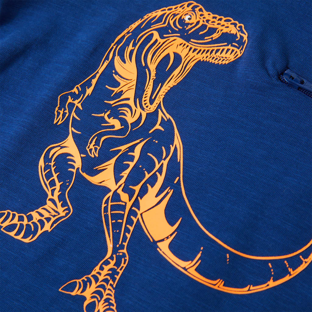 T-shirt de manga curta para criança azul-escuro 116