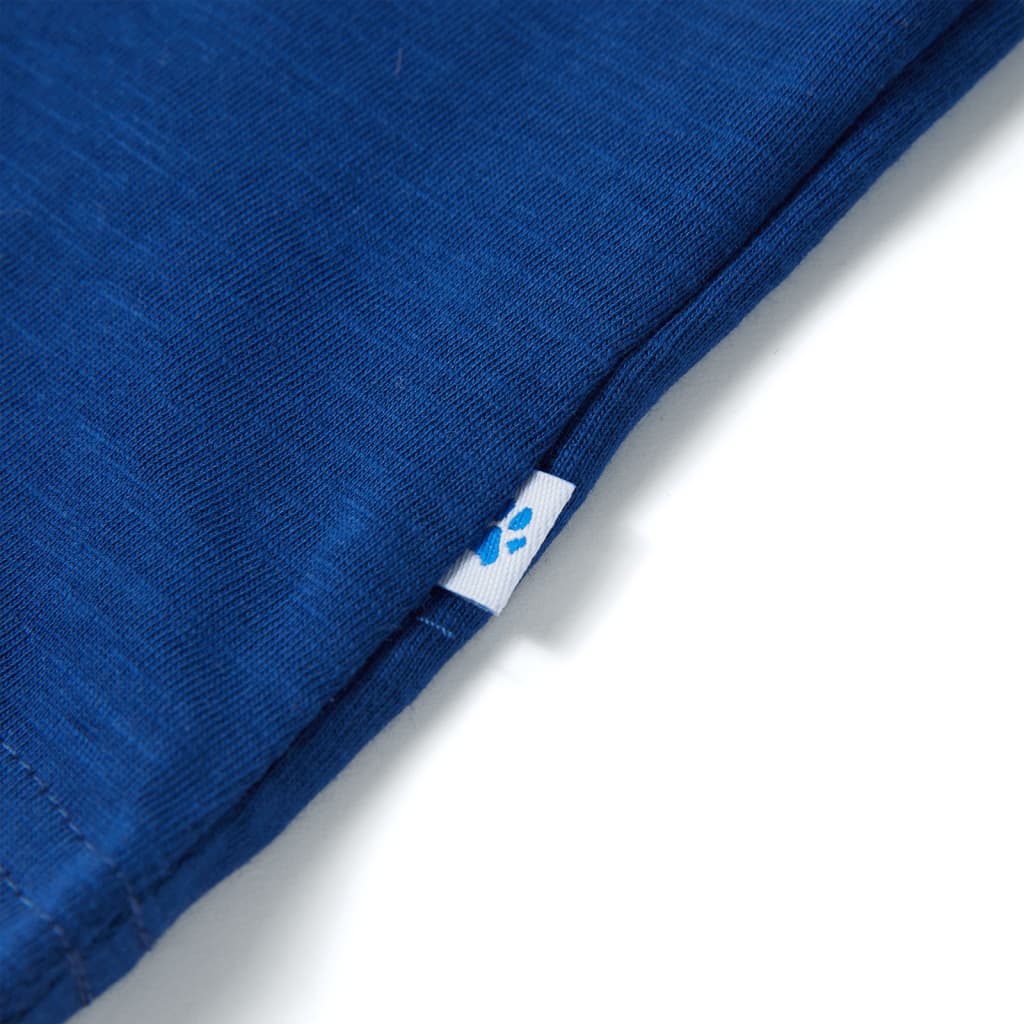 T-shirt de manga curta para criança azul-escuro 116