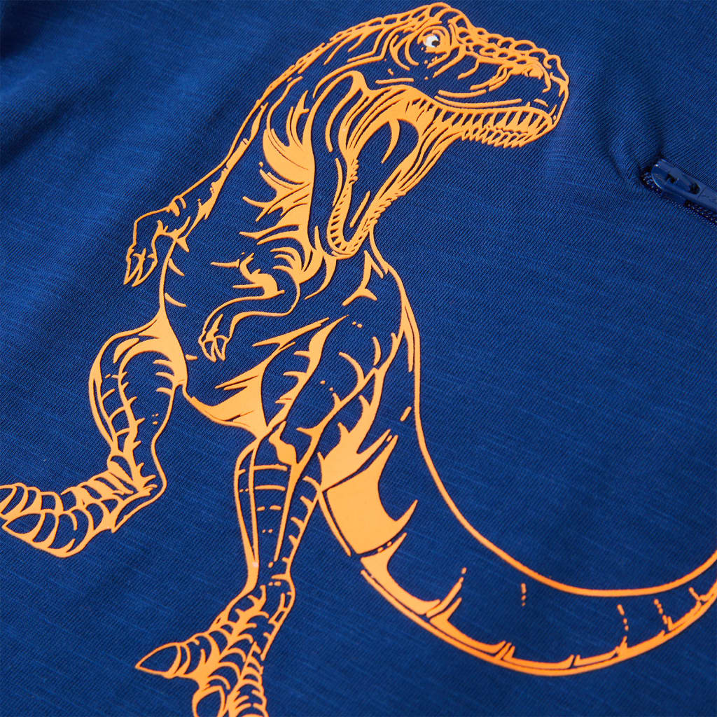 T-shirt de manga curta para criança azul-escuro 116