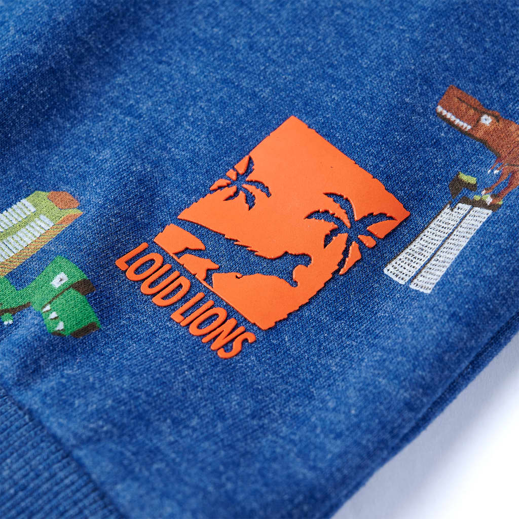 Sweatshirt para criança azul-escuro mesclado 140