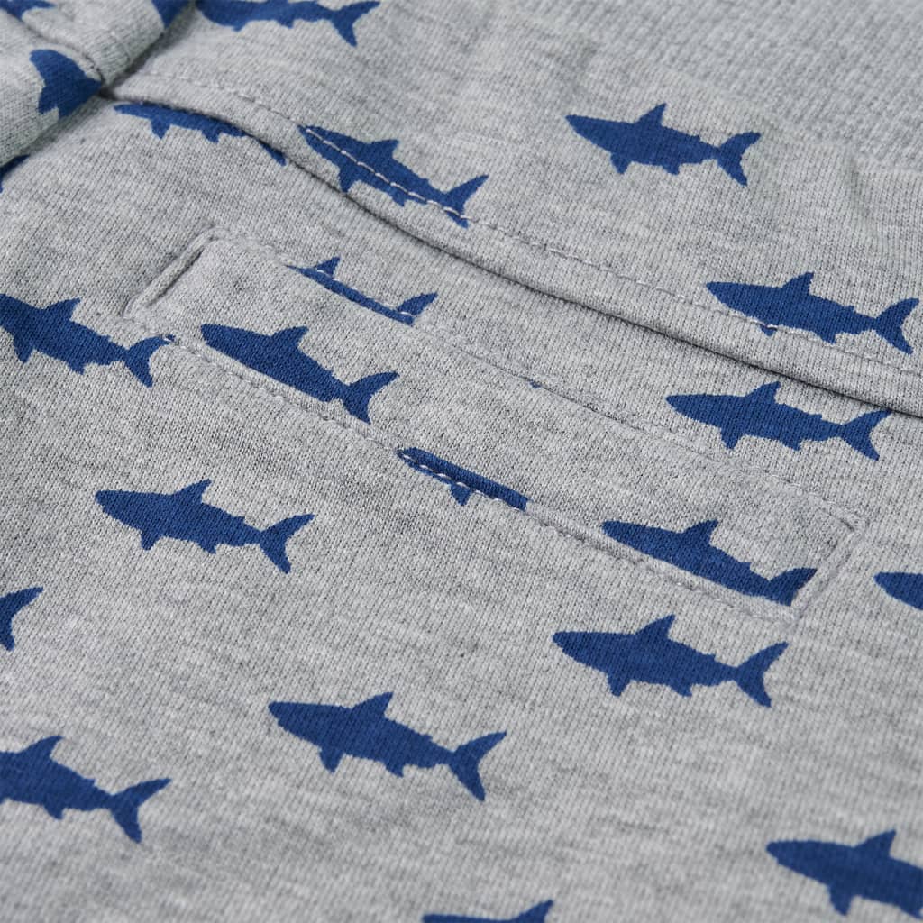 Calções de criança com cordão cinza-claro mesclado 116