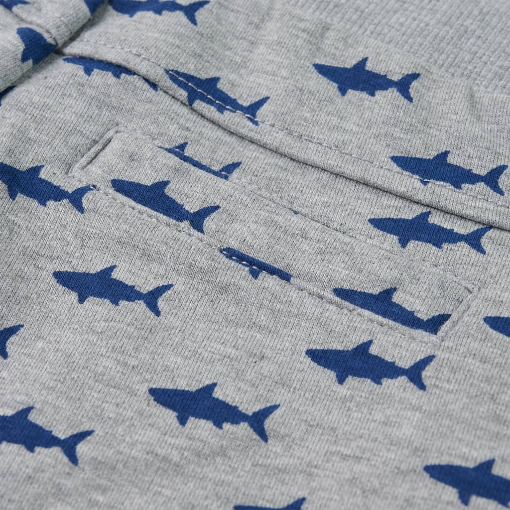 Calções de criança com cordão cinza-claro mesclado 116