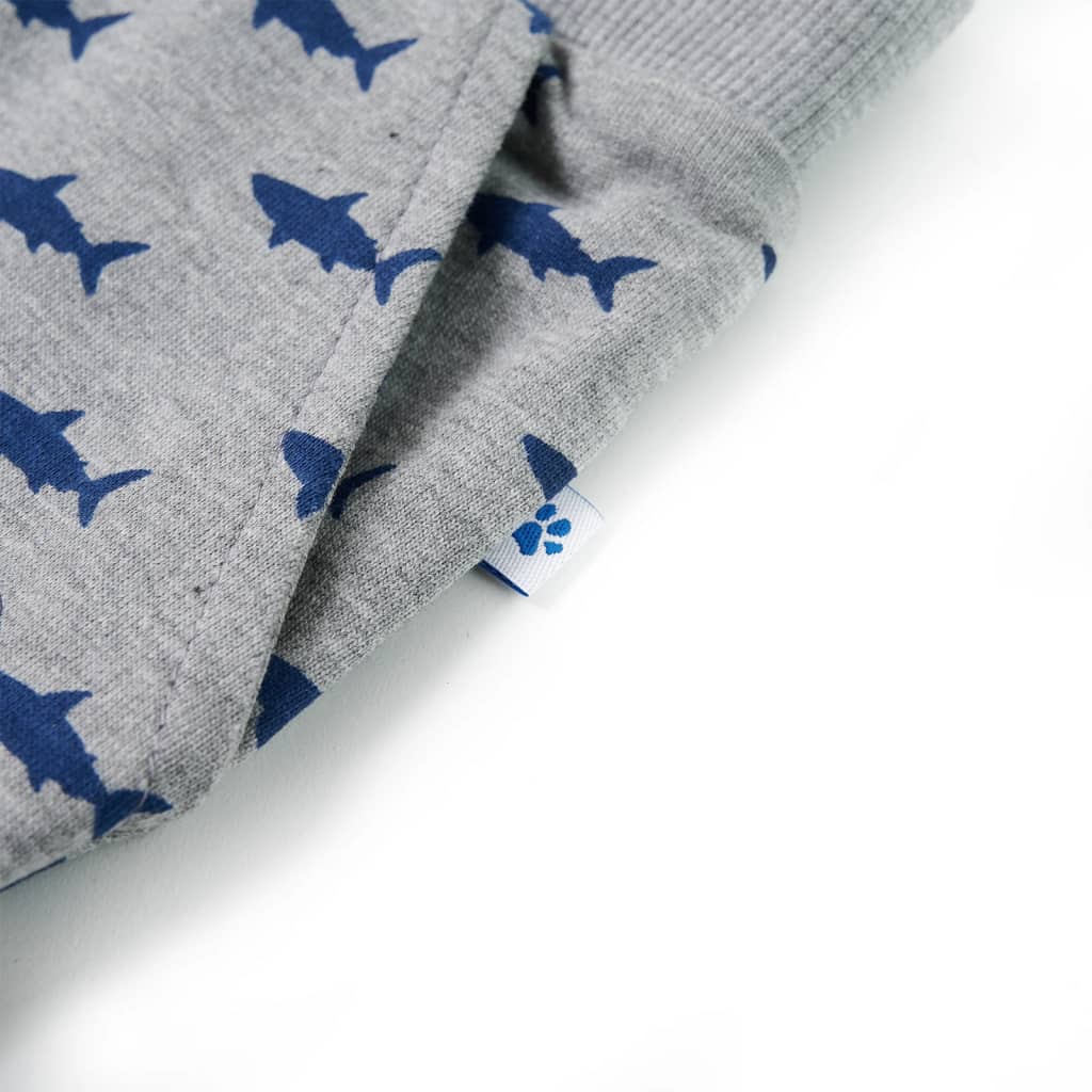 Calções de criança com cordão cinza-claro mesclado 116