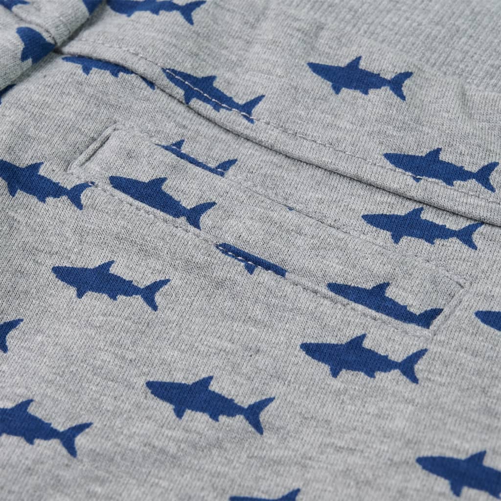 Calções de criança com cordão cinza-claro mesclado 116