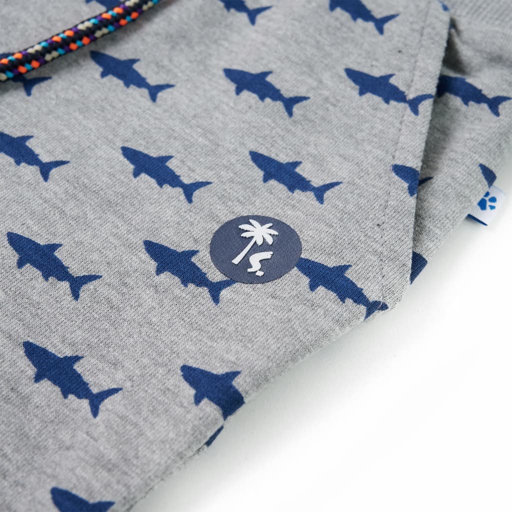 Calções de criança com cordão cinza-claro mesclado 116