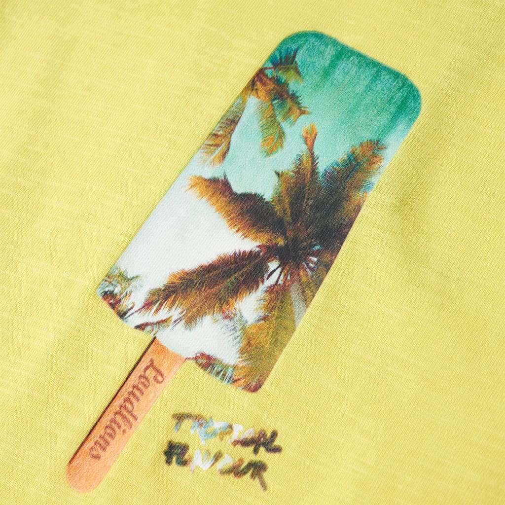 T-shirt de criança amarelo 140
