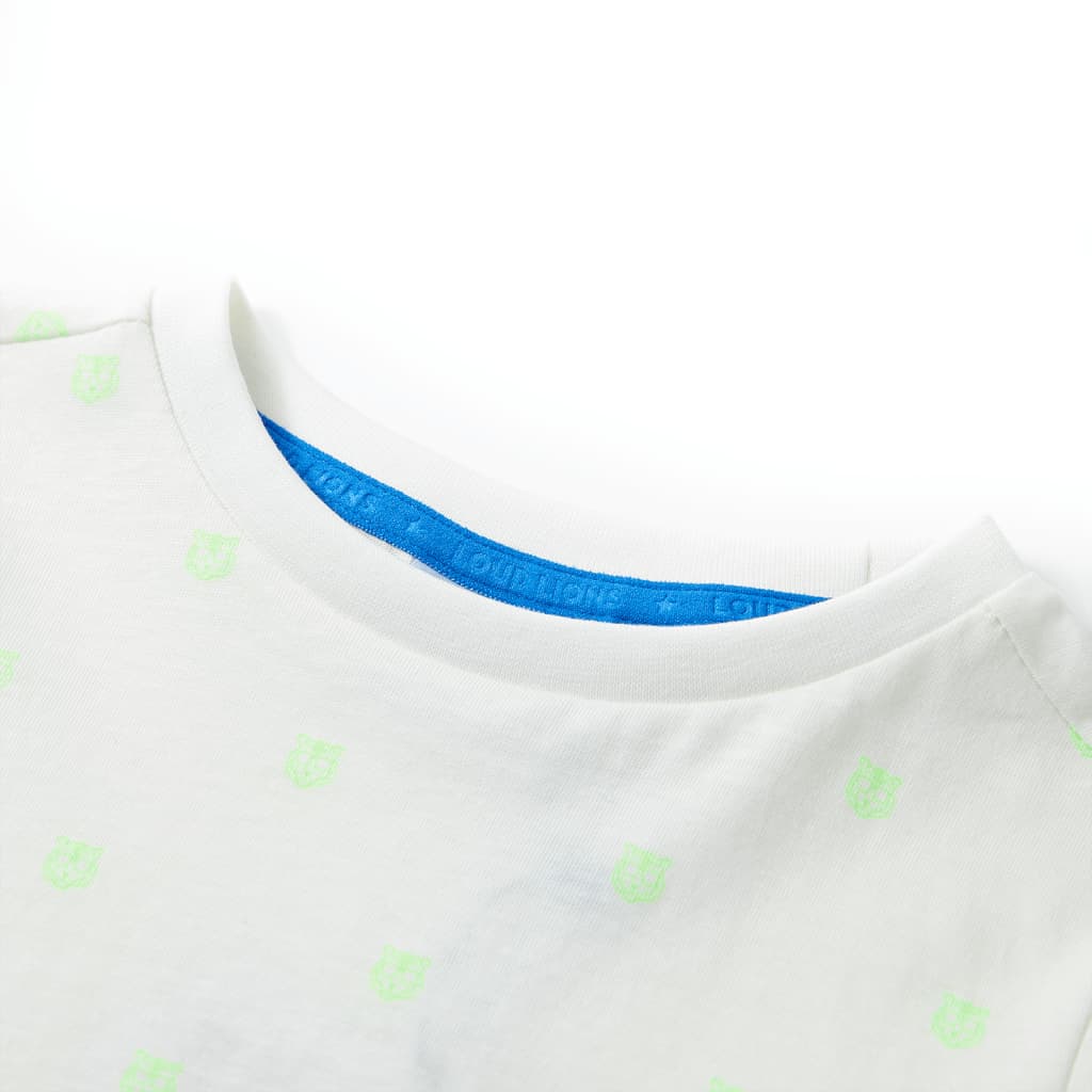 T-shirt infantil cor cru 116