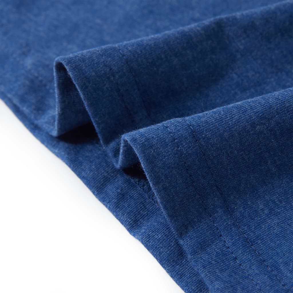 T-shirt de manga cava criança azul-escuro mesclado 116