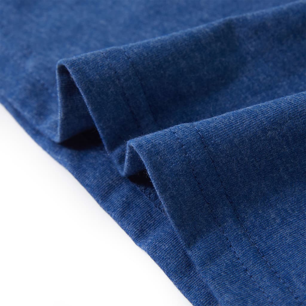 T-shirt de manga cava criança azul-escuro mesclado 116