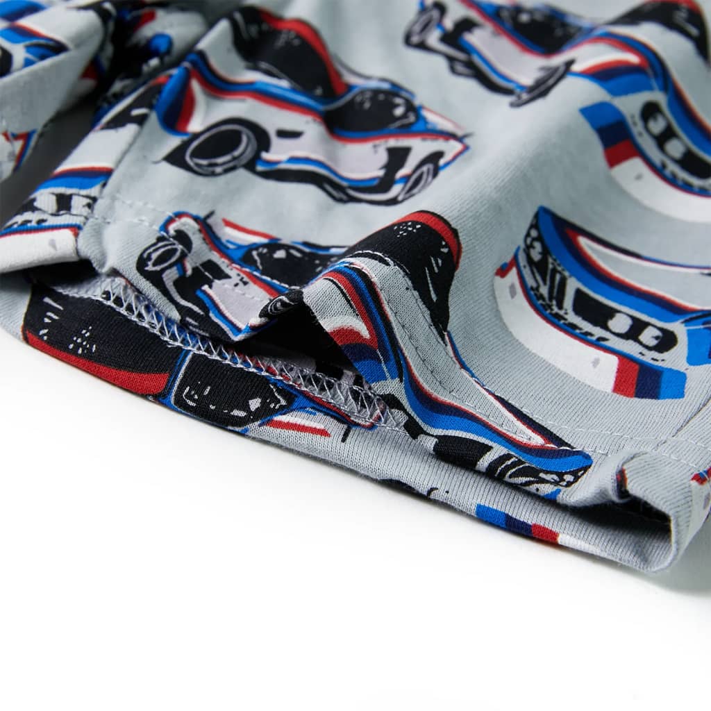 Pijama de manga curta para criança cinzento 140