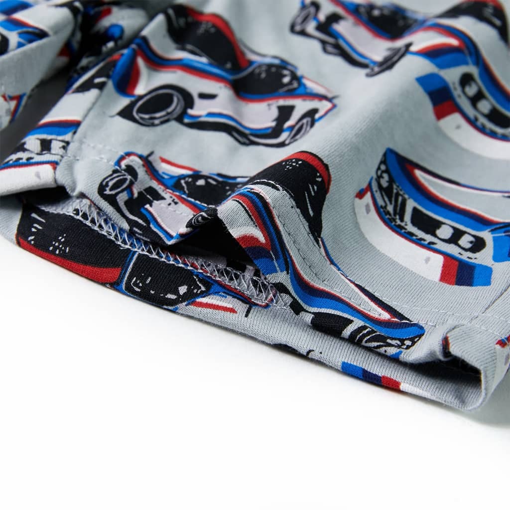 Pijama de manga curta para criança cinzento 140