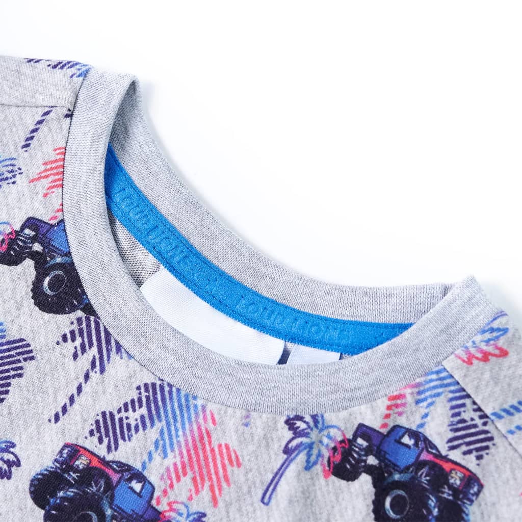 T-shirt infantil azul-escuro mesclado 140