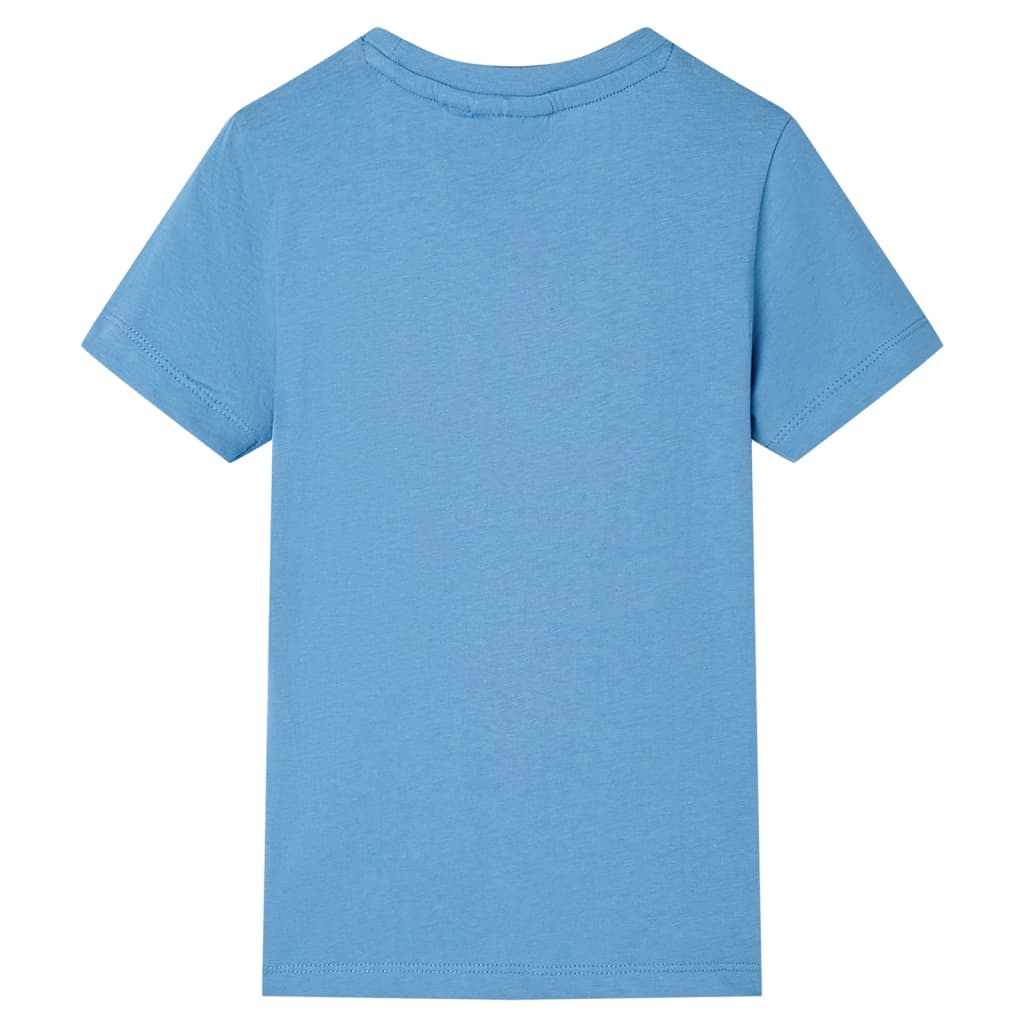 T-shirt de criança azul médio 128