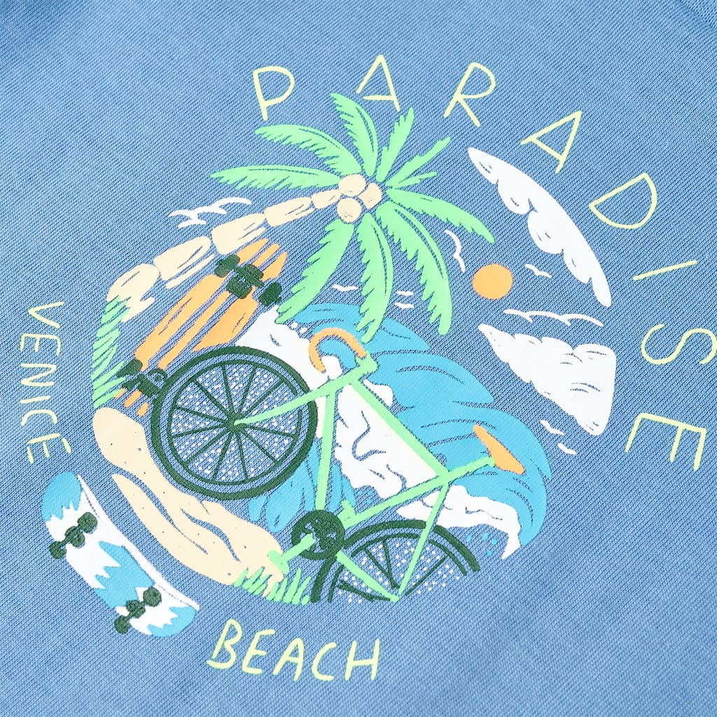 T-shirt de criança azul médio 128