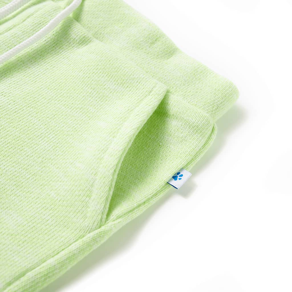 Calções de criança com cordão amarelo néon 128