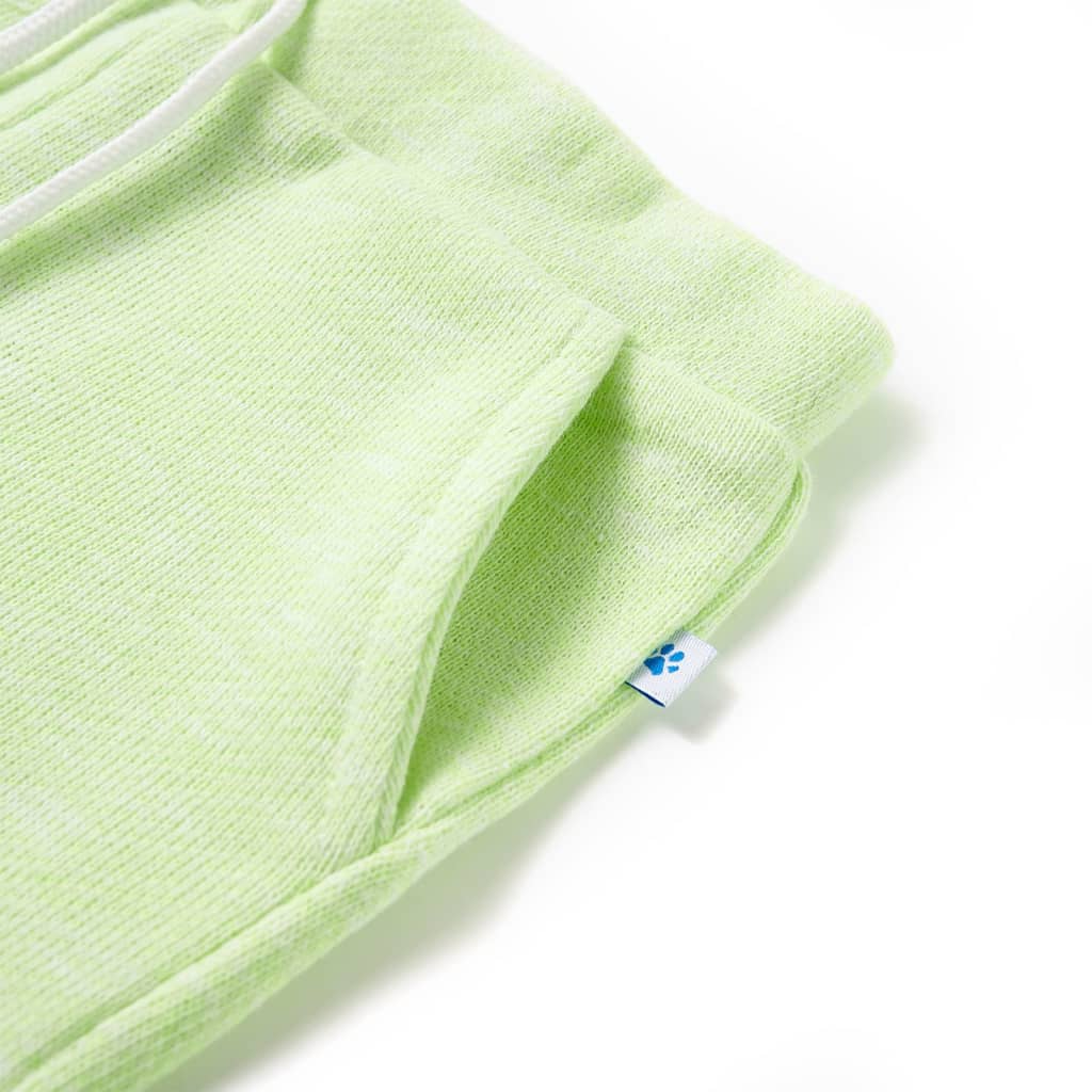 Calções de criança com cordão amarelo néon 128