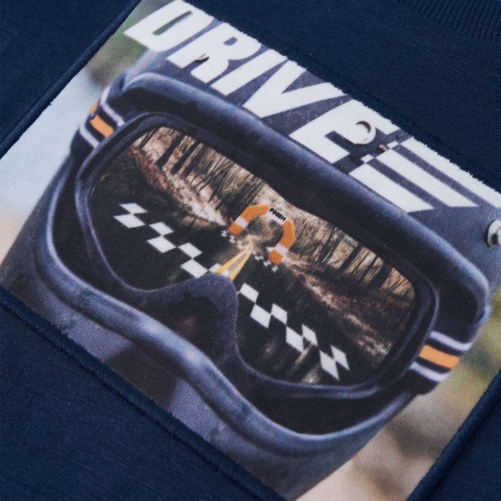 T-shirt de manga comprida para criança caqui-escuro 140