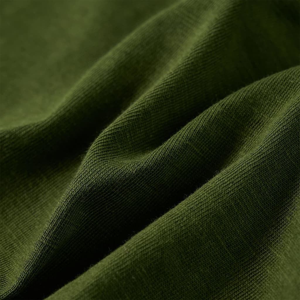 T-shirt de manga comprida para criança caqui-escuro 140