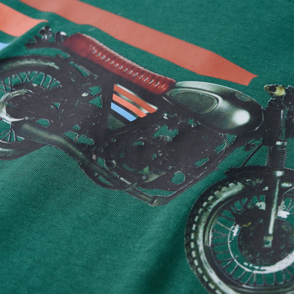 T-shirt de manga comprida para criança verde 116
