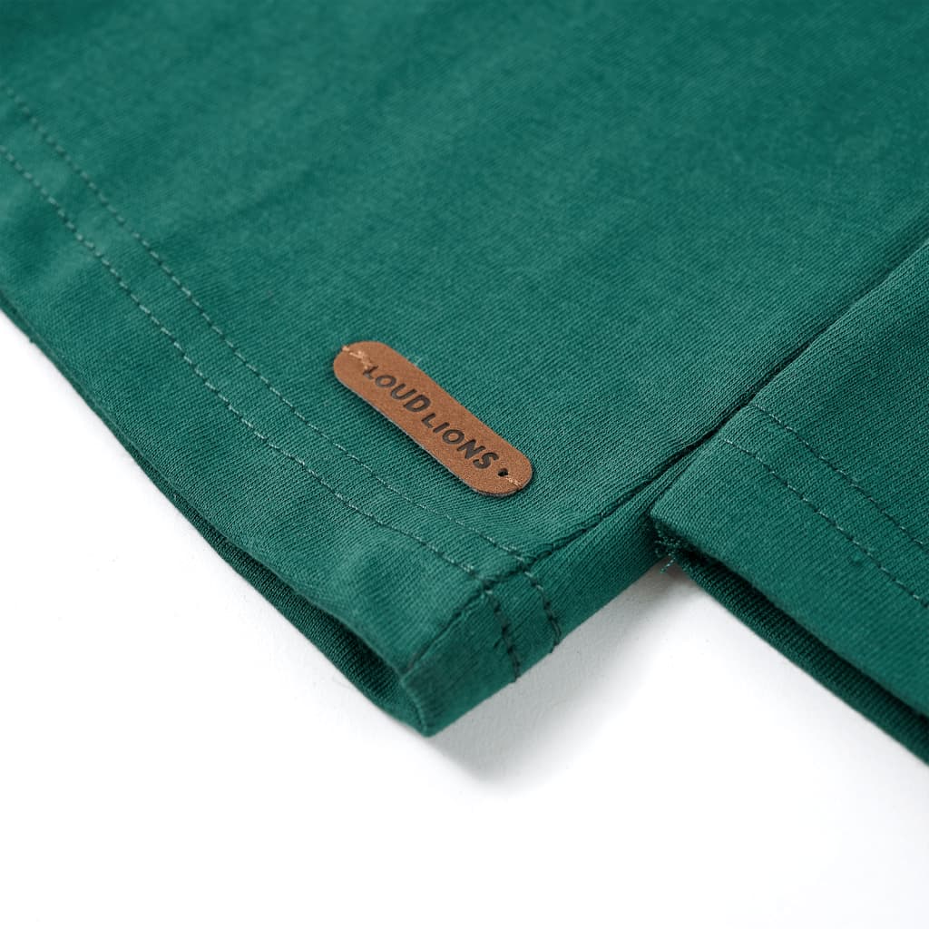 T-shirt de manga comprida para criança verde 116