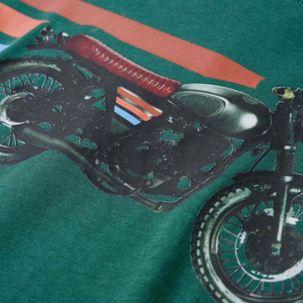 T-shirt de manga comprida para criança verde 116