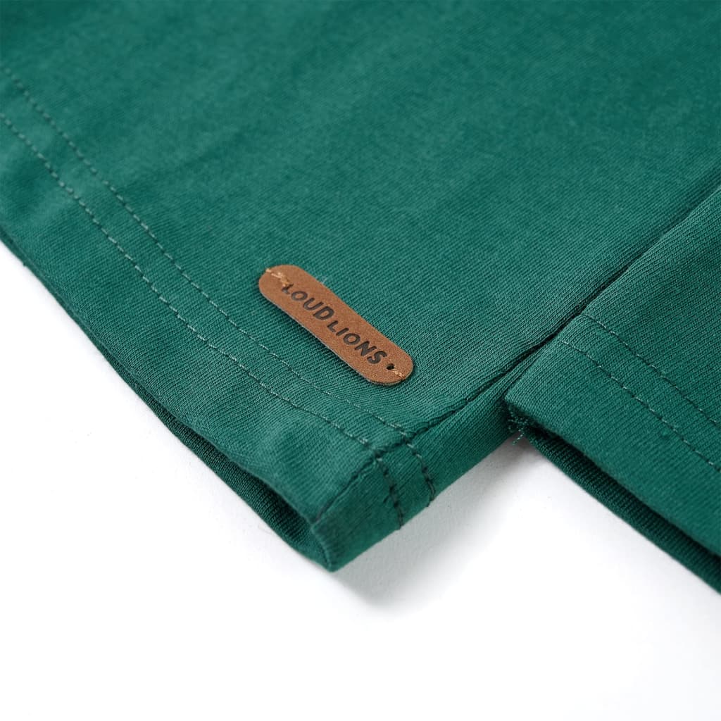 T-shirt de manga comprida para criança verde 116