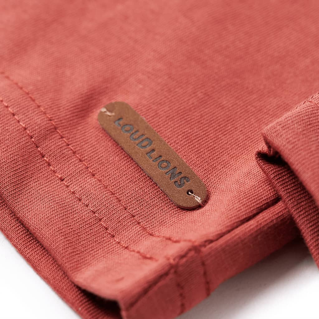 T-shirt de manga comprida para criança cor henna 128