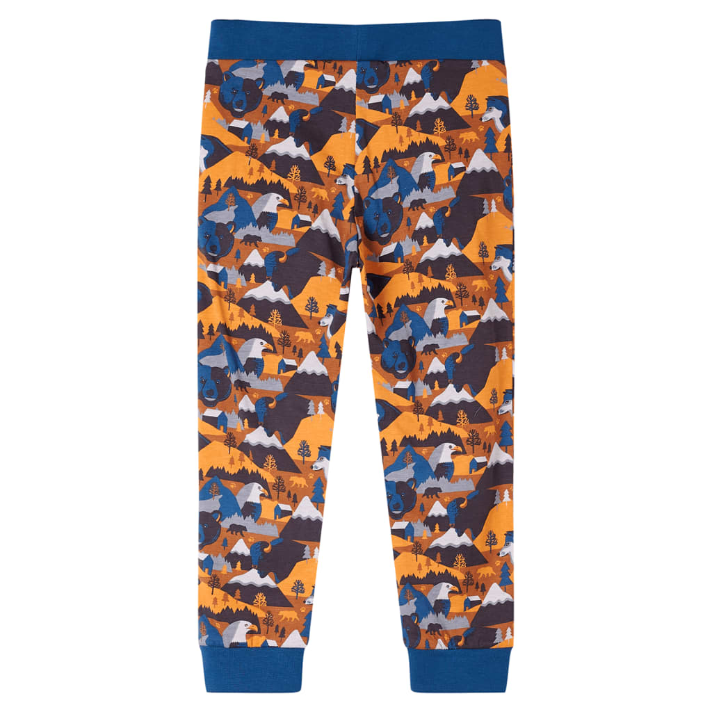 Pijama de manga comprida para criança conhaque 104