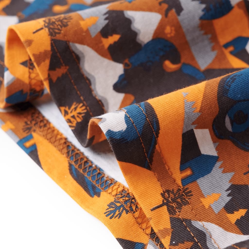 Pijama de manga comprida para criança conhaque 104