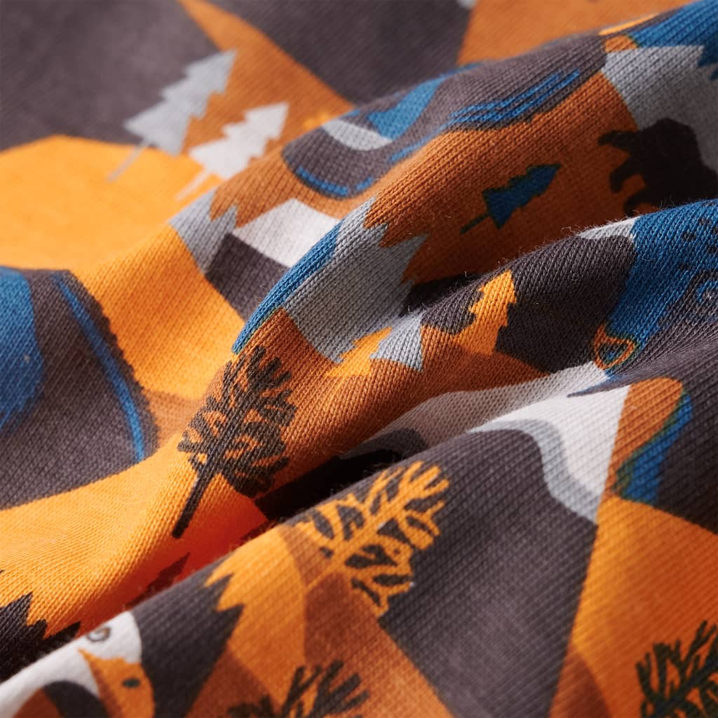 Pijama de manga comprida para criança conhaque 104