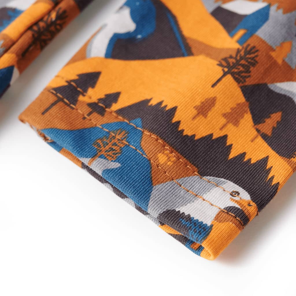 Pijama de manga comprida para criança conhaque 104