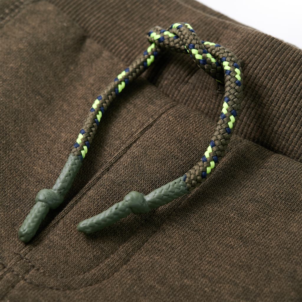 Calças de fato de treino para criança caqui mesclado 140