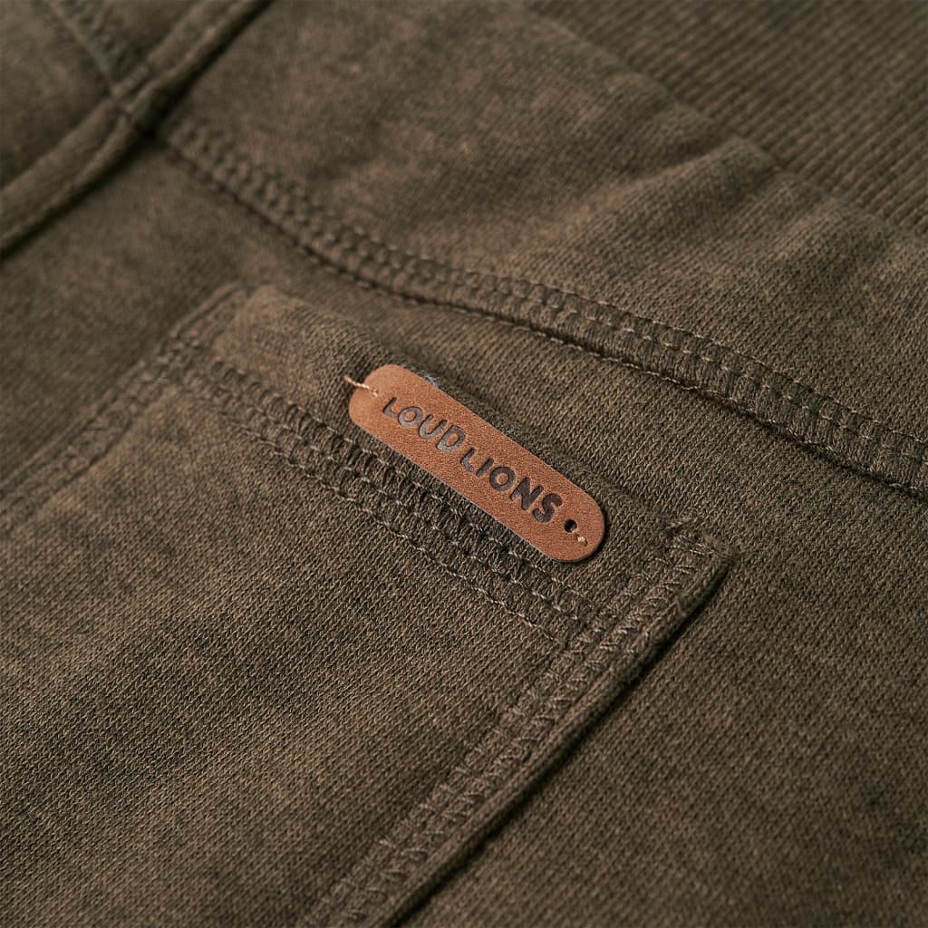 Calças de fato de treino para criança caqui mesclado 140