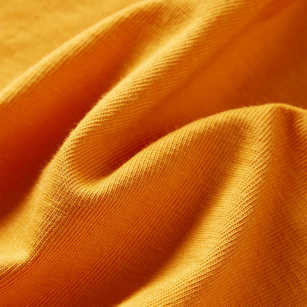 T-shirt de manga comprida para criança cor ocre 140