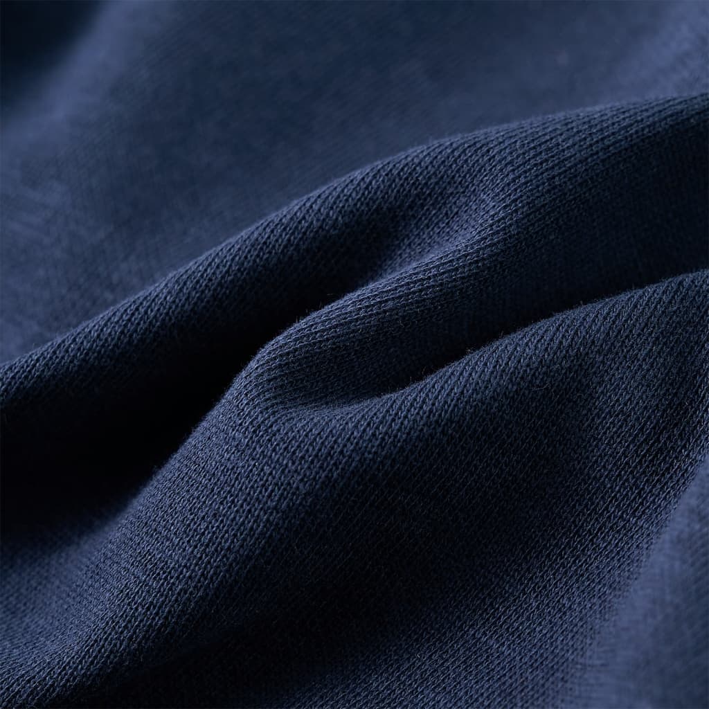 Sweatshirt para criança com capuz azul-marinho mesclado e laranja 128