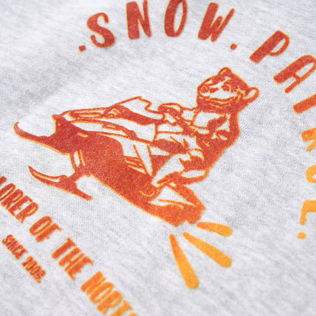 Sweatshirt para criança com capuz azul-marinho mesclado e laranja 128