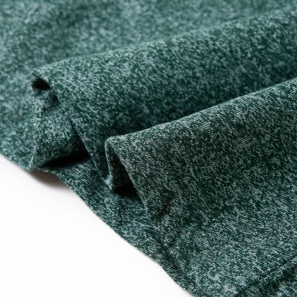 T-shirt de manga comprida para criança verde-escuro mesclado 140