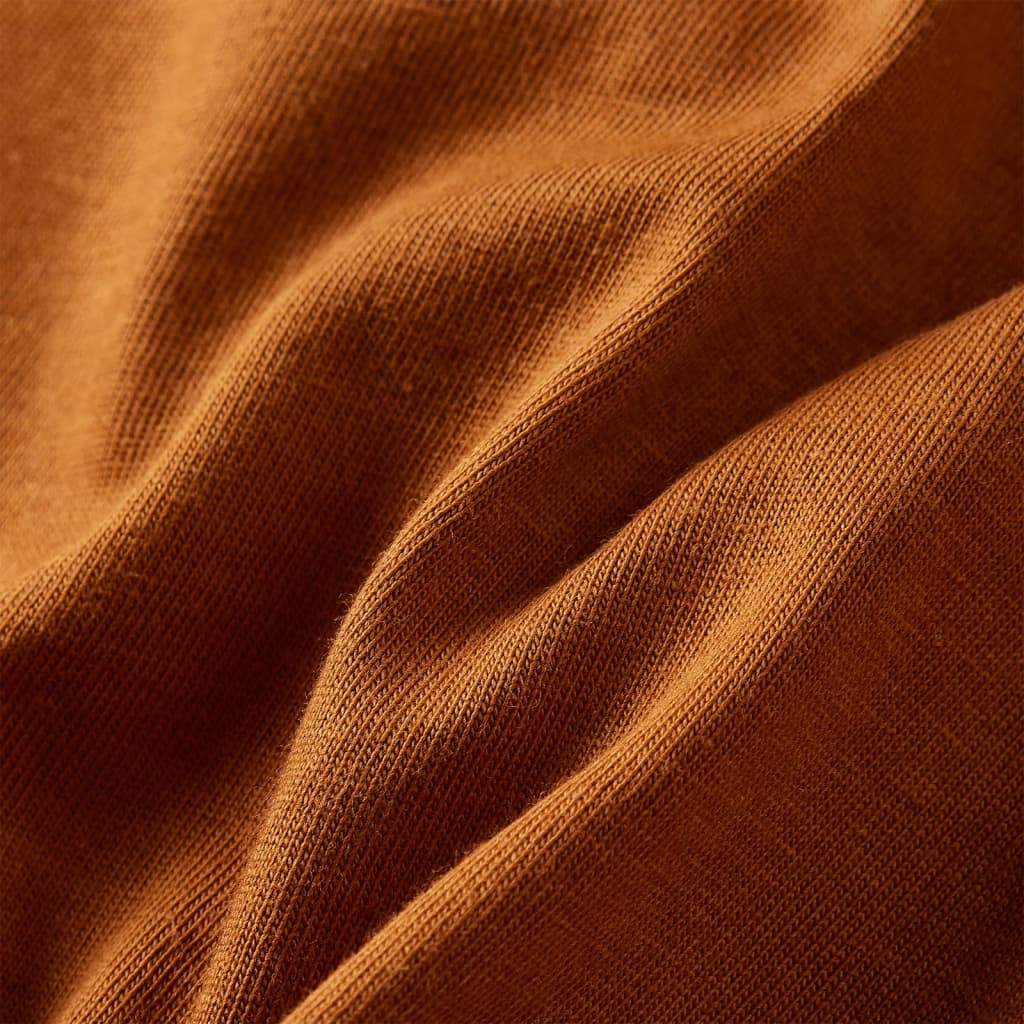 T-shirt de manga comprida para criança cor conhaque 128